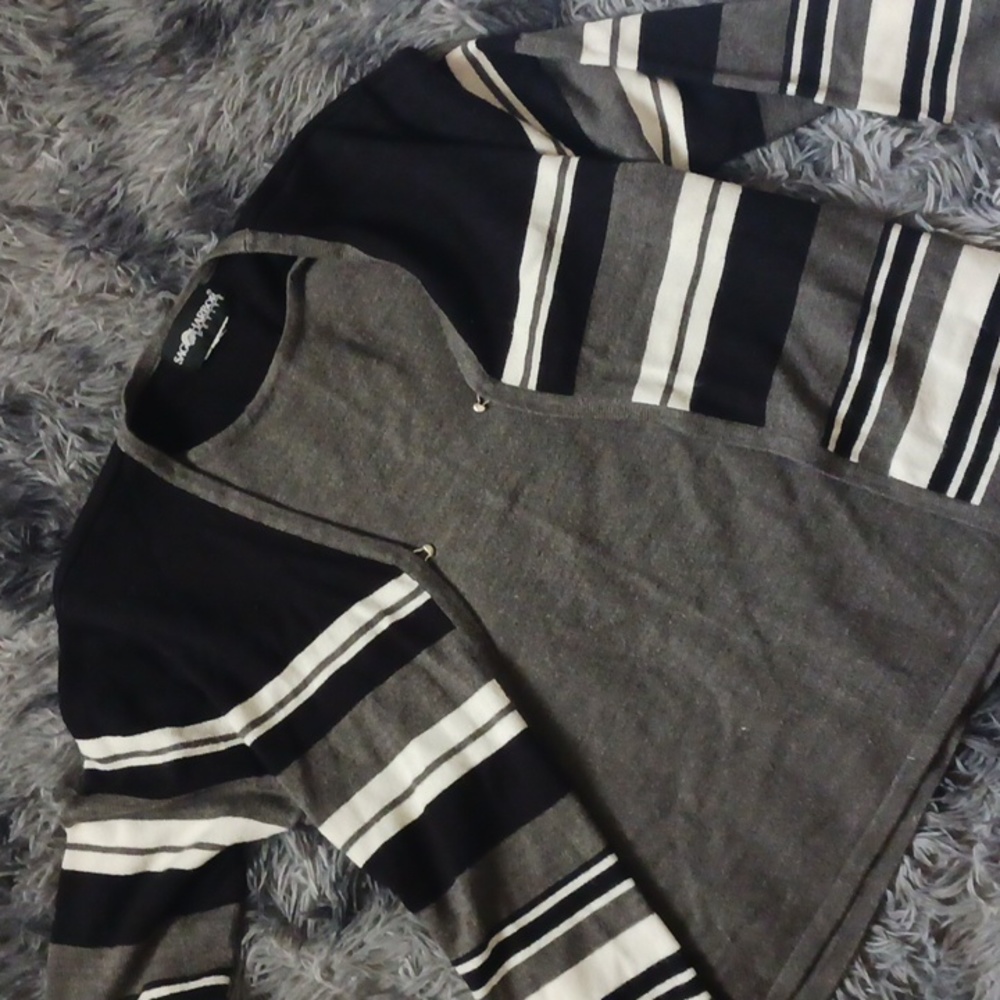 Striped Cardigan Sweater Pullover